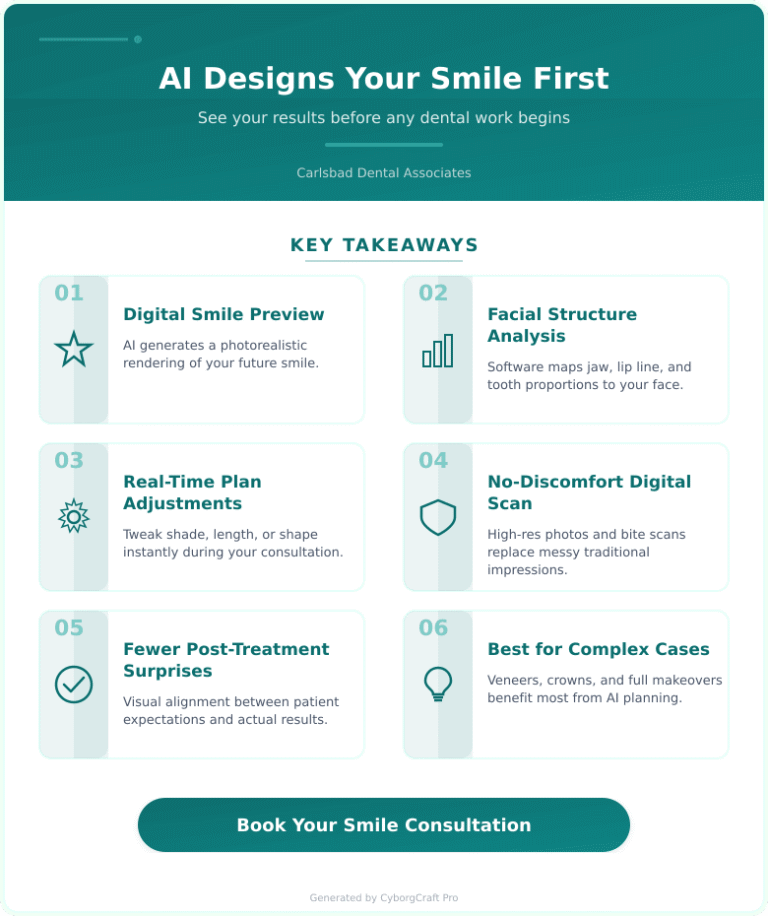 Infographic: AI Can Now Design Your Smile Before a Drill Ever Touches a Tooth - Here's How It Works - Key concepts and takeaways